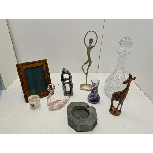 610 - A Selection of various high end household ornaments including African figures