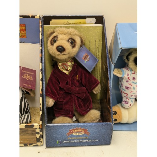 477 - A Selection Of 3 Comparethemarket Meerkat Figures With Certificates