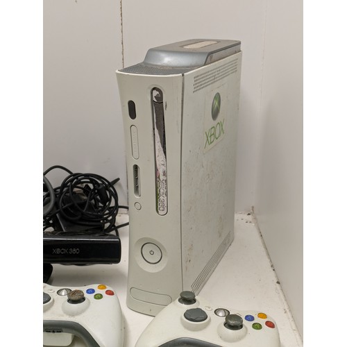 272 - An Original Xbox 360 Console With Controller, Cables And Games