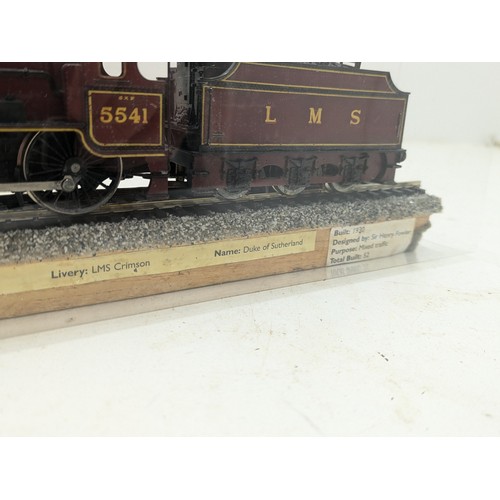 481 - Lms Crimson Duke Of Sutherland Hornby Model Train On Plaque