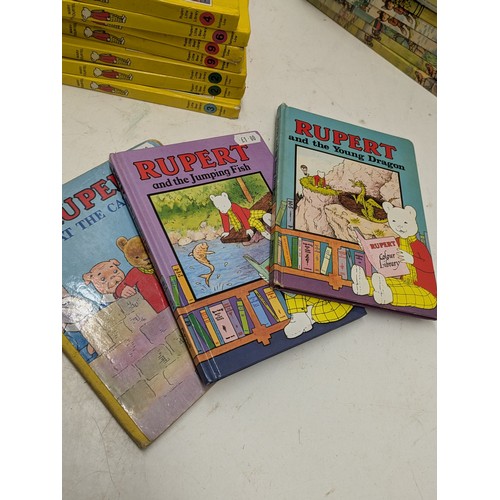 438 - A Selection Of Vintage Rupert Bear Books And A Rupert Bear Toy