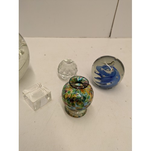 540 - A Selection Of Glass Paper Weights And Other Glass Objects