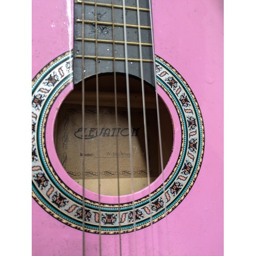 606 - Pink Elevation 3/4 Acoustic Guitar