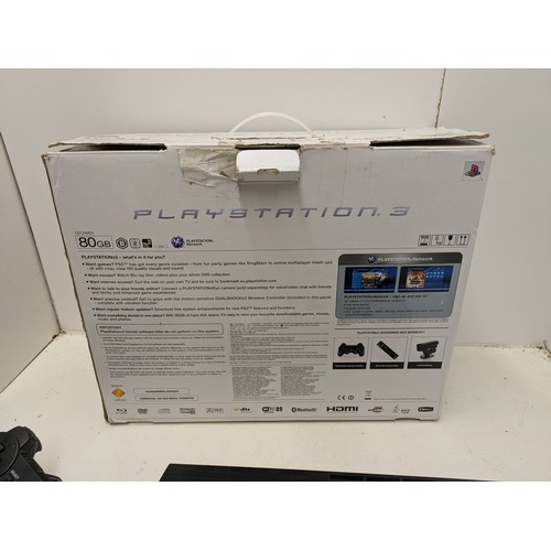 343 - Sony PlayStation 3 80GB Console - Boxed with cables and controller