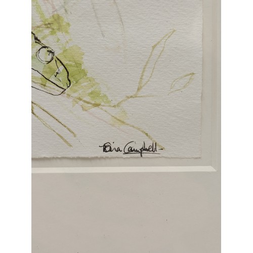 579 - Fiona Campbell MFA MRSS - Chameleon Ink And Watercolour On Hand Made Paper