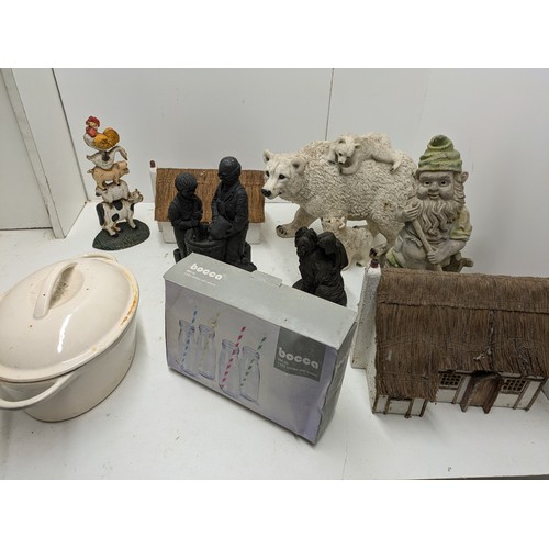 568 - A Selection Of Ceramic Figurines And A Cast Iron Door Stop