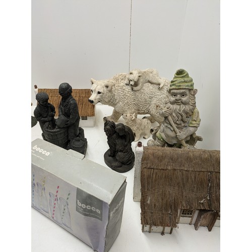 568 - A Selection Of Ceramic Figurines And A Cast Iron Door Stop