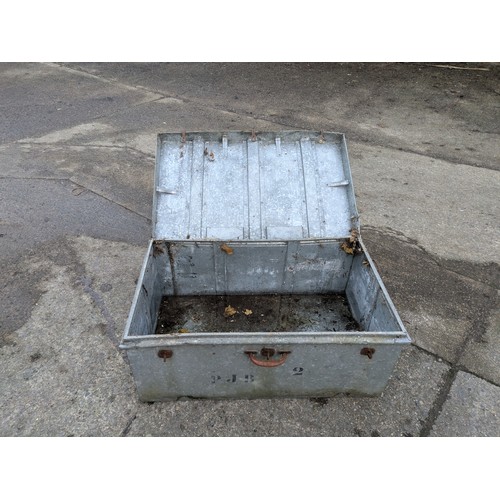 123 - A Large Vintage Galvanized Storage Box