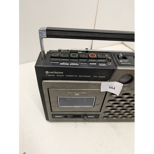 664 - A Hitachi 4 Band Radio Cassette Recorder Model TRK-5030E