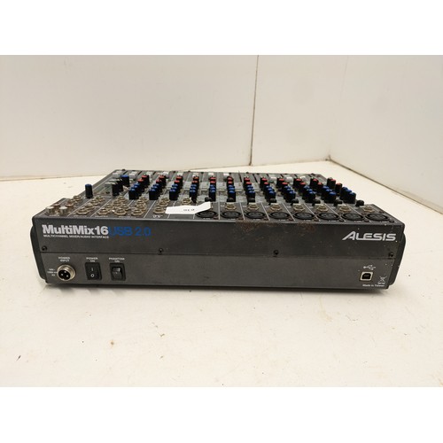 636 - A. alesis Multimix 16 USB Mixing Console