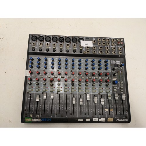 636 - A. alesis Multimix 16 USB Mixing Console