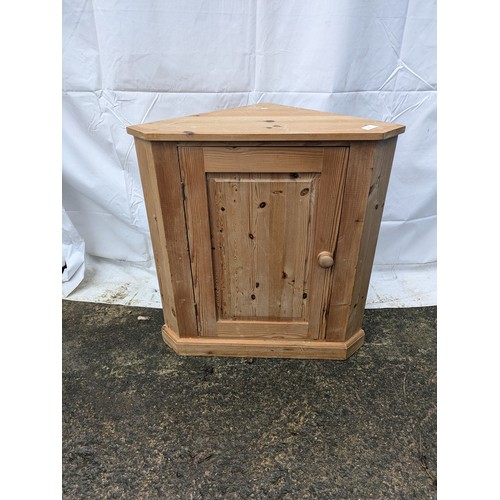 211 - A Pine Corner Cabinet With 2 Shelves