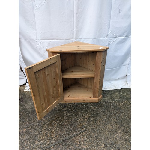 211 - A Pine Corner Cabinet With 2 Shelves