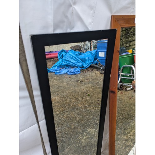 229 - A Pair of Wood Framed Mirrors