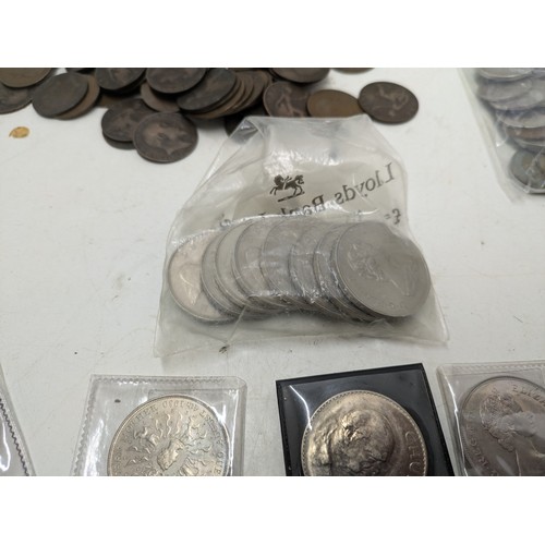 432 - A Large Selection Of Coins, including Pre-Decimal Pennies Dating To the Mid 1850's, and Five Pound C... 