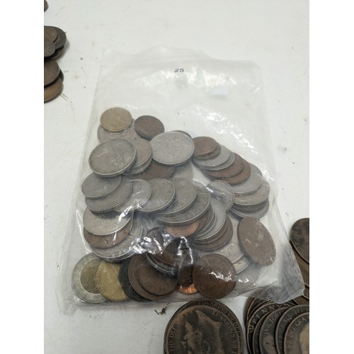 432 - A Large Selection Of Coins, including Pre-Decimal Pennies Dating To the Mid 1850's, and Five Pound C... 