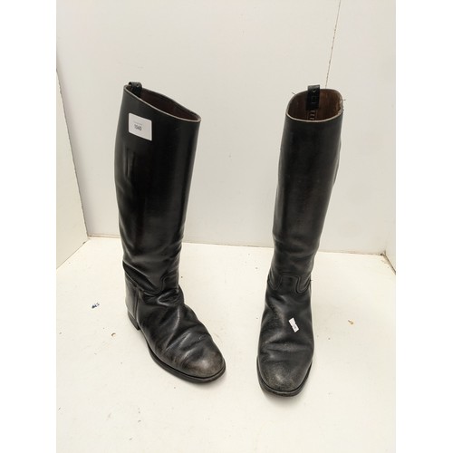 1040 - A Pair of Ladies Black Leather Riding Boots size 5.5