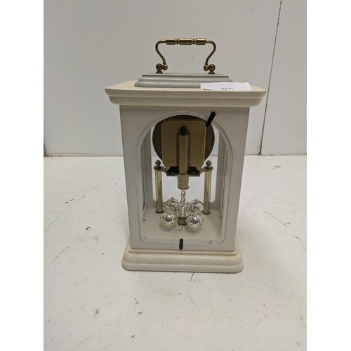 459 - A West German Quartz Anniversary Clock In a White Wood Case