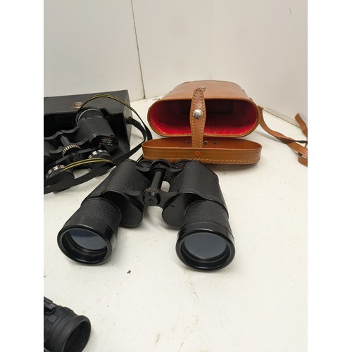 1097 - A Set of 4 Various Binoculars In Cases Including Miranda