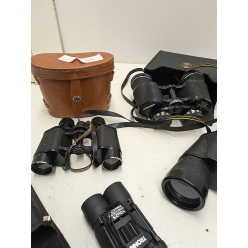 1097 - A Set of 4 Various Binoculars In Cases Including Miranda