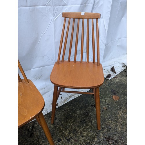 204 - A Set of 4 Pine Scandinavian Ercol Style Chairs