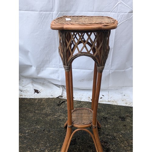 208 - A Wicker 2 platform Plant Stand