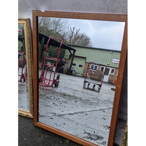 234 - A Selection Of 3 Mirrors - 2 Gold GIlt With 1 Oak