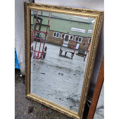 234 - A Selection Of 3 Mirrors - 2 Gold GIlt With 1 Oak