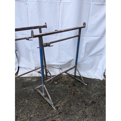 56 - A Pair of Steel Trestle Stands