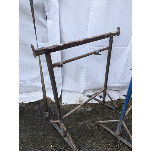 56 - A Pair of Steel Trestle Stands