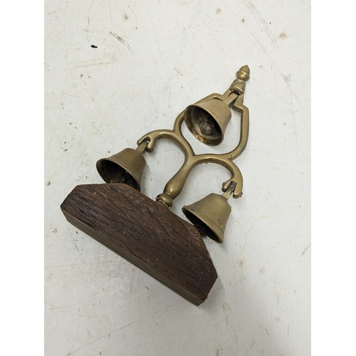 410 - A Vintage Brass Door Opening Ringer