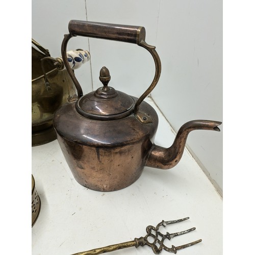 427 - 2 Copper Kettles And A coal Scuttle