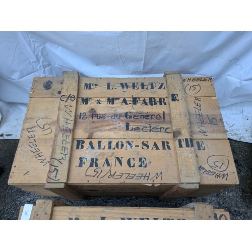 237 - A Pair of Pine Shipping Crates Marked France