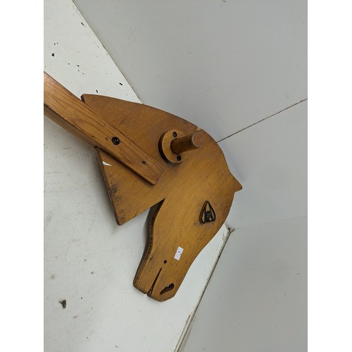 1039 - A Vintage Pine Hobby Horse Toy