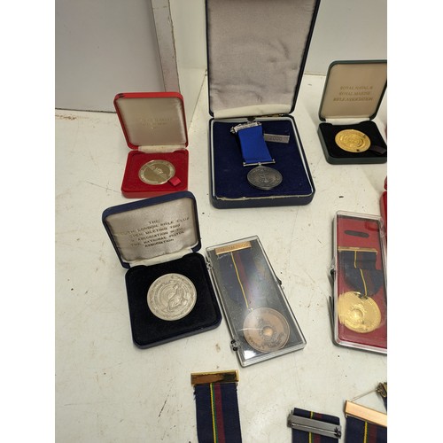 1117 - A Collection of Various Shooting Medals Including Marines and Naval Air Command