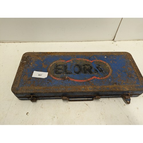 807 - A Vintage Elora Socket Set In A Metal Case