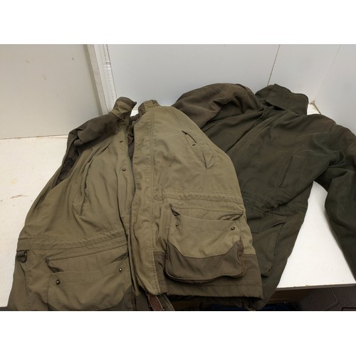 1036 - A Pair of Large Navy Green Jackets - Size Large