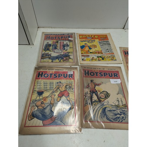 1147 - A Selection of 5 Comics From the 1940s, including The Hotspur and Buster