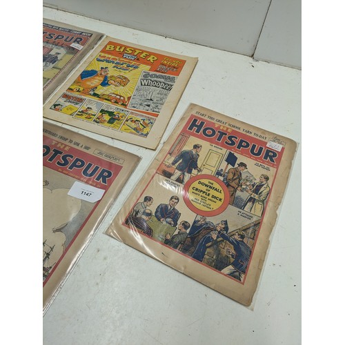 1147 - A Selection of 5 Comics From the 1940s, including The Hotspur and Buster