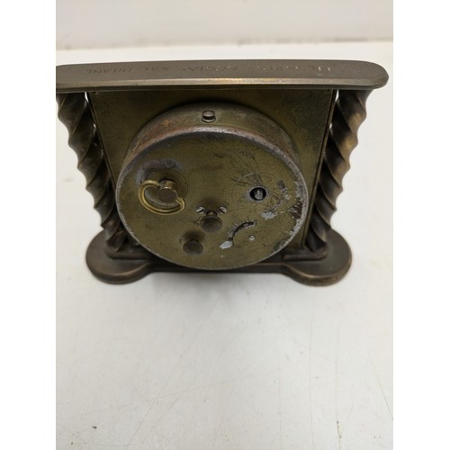 506 - A Brass Swiss Made Vetta Mechanical Winding Mantle Clock - Running