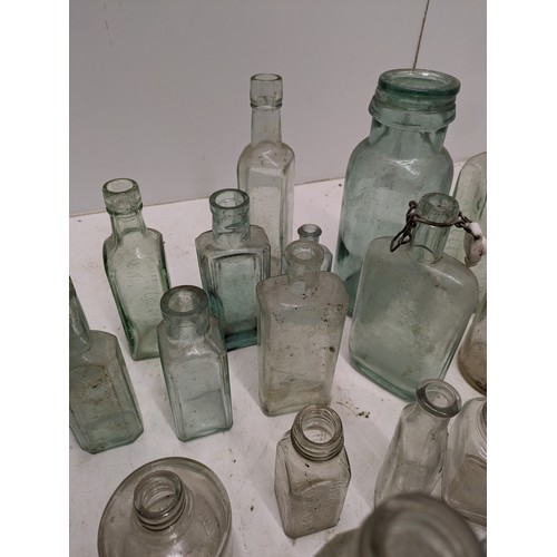 519 - a selection of antique glass bottles including codd bottle