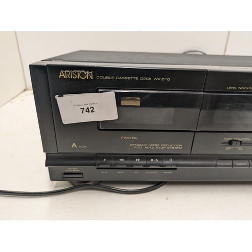 742 - An Ariston double cassette deck WX-510