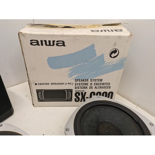 762 - set of 3 speakers including Aiwa and Panasonic