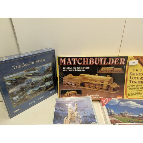 1164 - A Selection Of New Puzzles And Paper Puzzles, And A New Match Builder Matchstick Model Kit Of A Expr... 