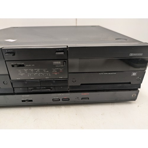 736 - A Kenwood Double Stereo Cassette Deck Model X-42