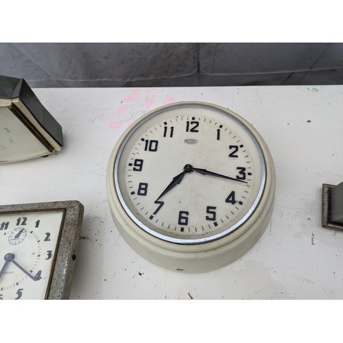 415 - A Selection of Various Retro And Vintage Mantle and Wall Clocks Including Westclox and Metamec