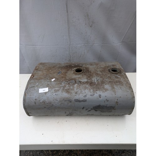 404 - A vintage galvanized vehicle petrol tank