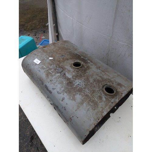 404 - A vintage galvanized vehicle petrol tank