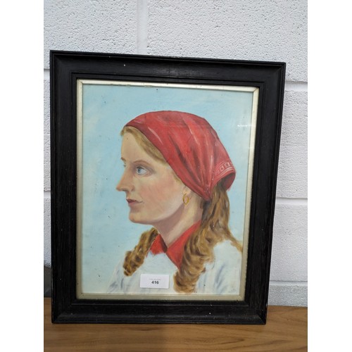 416 - A Print of A Gypsy Woman - Signed NAK