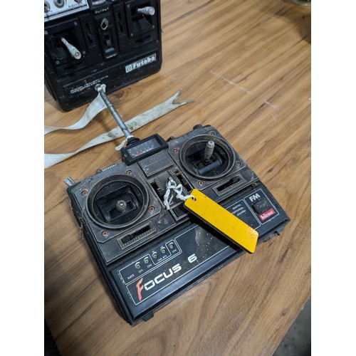 639 - A Selection of 5 RC Handheld Remotes including a Boxed Sanwa Mini Propo